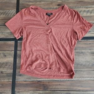 Express Copper colored v neck t shirt